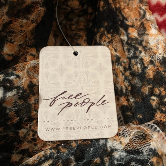 NWT FREE PEOPLE Out For The Night Blouse in Snake Combo Size L - Picture 11 of 15